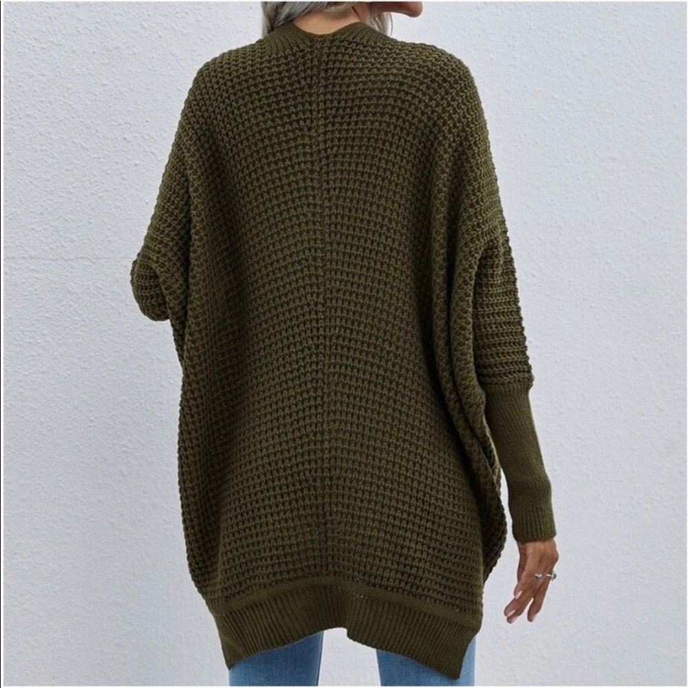 Cozy Dolman Sleeve Open Front Cardigan Sweater - Picture 8 of 10